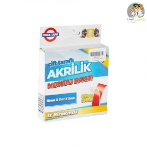 چسب دوطرفه قوی آکریلیک شفاف Akrilik Boss tape 18ml*3m