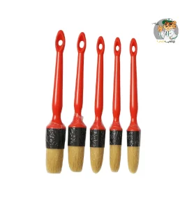 پک 5 عددی فرچه صفرشویی قرمز مشکی مخصوص دیتیلینگ داخلی خودرو
